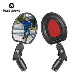 WEST BIKING Bicycle Mirror 360 Degree Adjustable Bike Handlebar Rear View Mirror Cycling Accessories Bike Rearview Mirrors