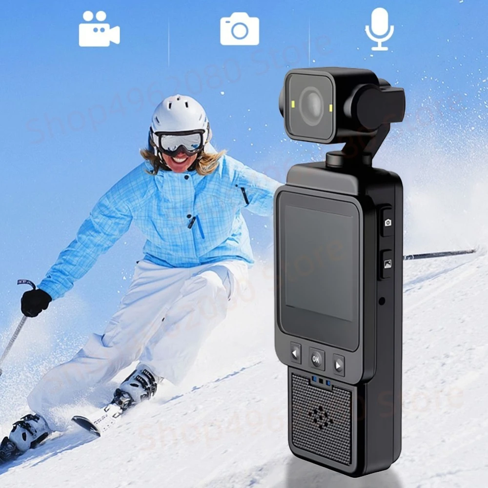 Mini Action Camera 2K Wifi Visione notturna a colori 180 ° Videoregistratore per conducente di bicicletta da viaggio con videocamera IP sportiva girevole