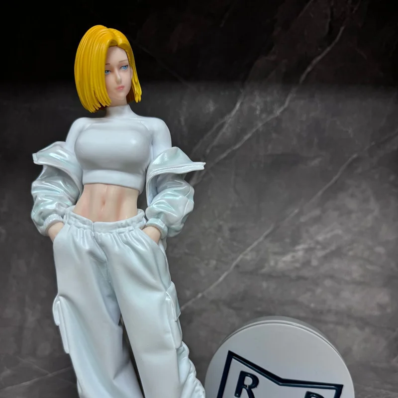 

Super Saiyan Artificial Person No. 18 Statue Model White Trendy Clothes Approximately 28CM High Birthday Gift For Fans