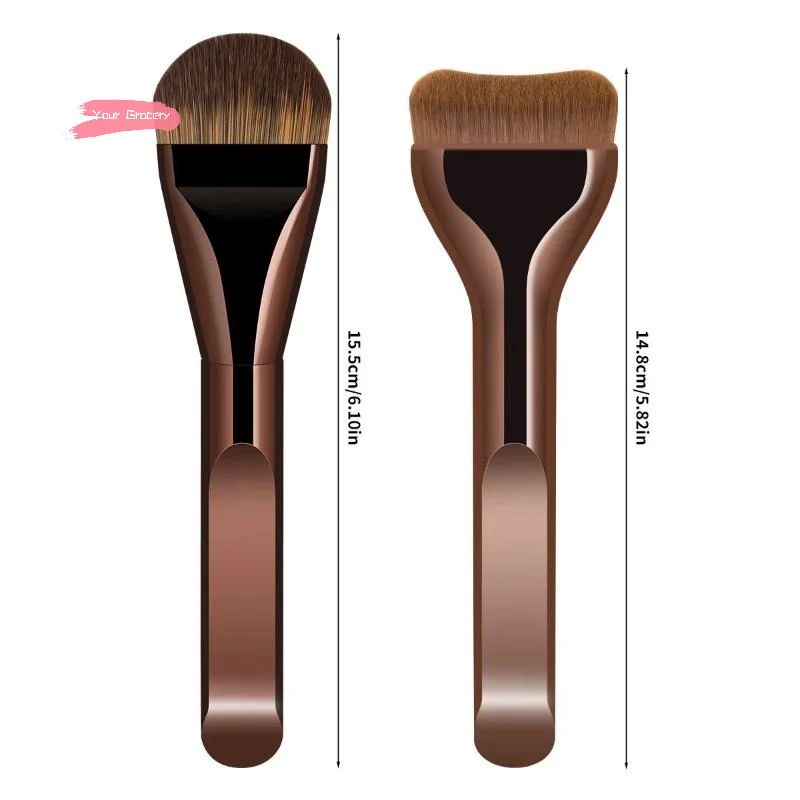 Juego de brochas de maquillaje para base ultrafina, 1/2 Uds., brocha superior para máscara, crema líquida, cosméticos, herramienta de belleza Premium, regalo
