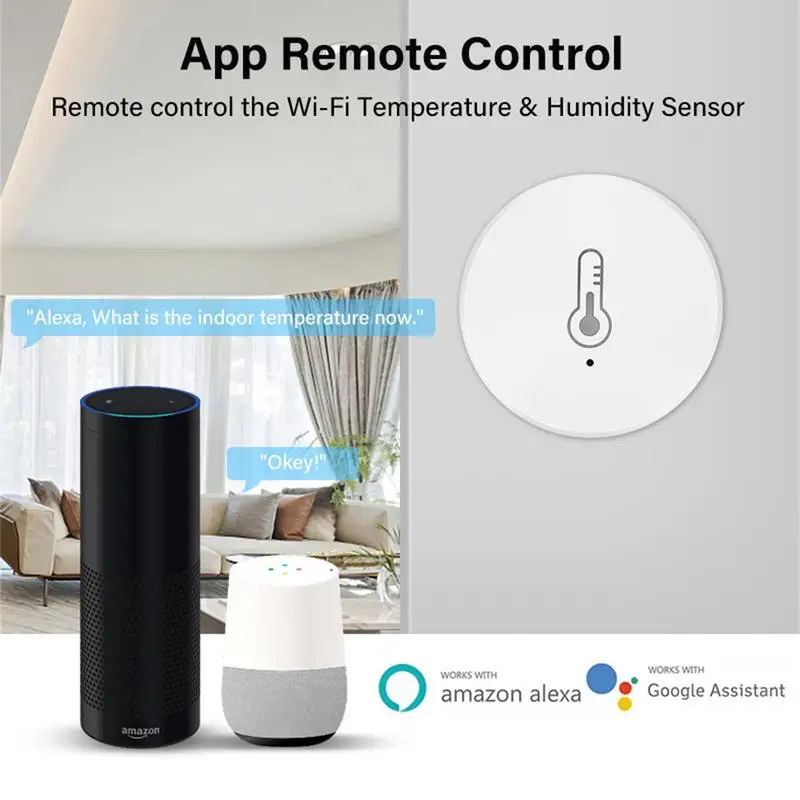 Tuya ZigBee-Sensor de temperatura e umidade em tempo real, trabalhe com Alexa e Google Home, Smart Life, Tuya Smart App Control