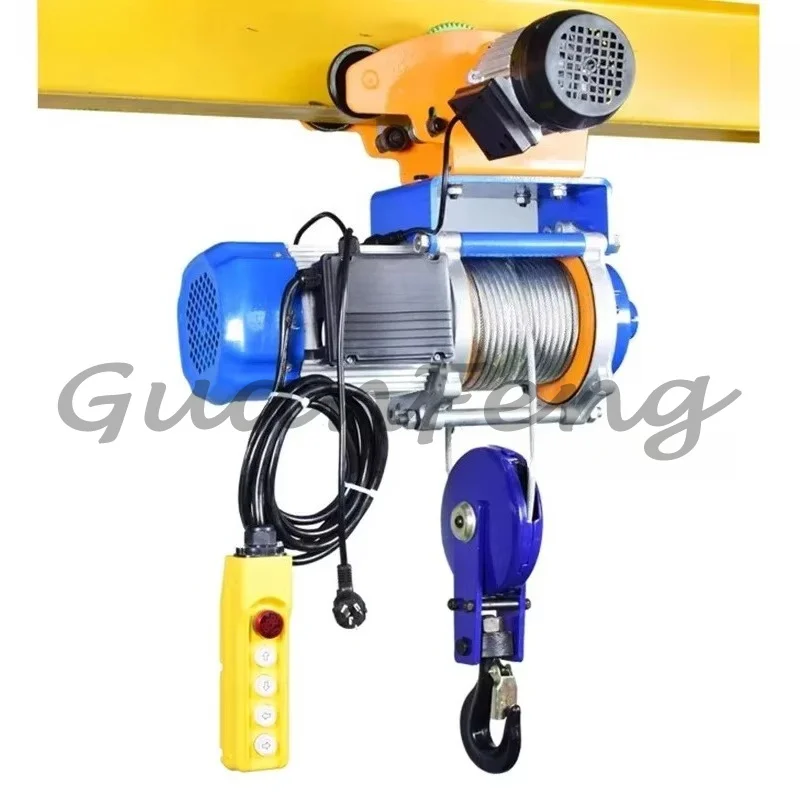 Portable Electric Lifting Hoist Winch 1.2T/1.5T, Crane with Wired and Wireless Remote Control for Garage and Marine Boat