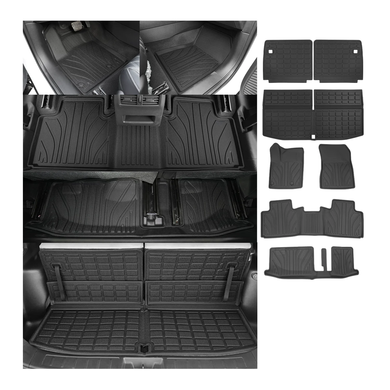 Trunk Mat Floor Mat Rear Backrest Mat Compatible With 2022-2024  Outlander Durable TPE Floor Liner Cargo Liner