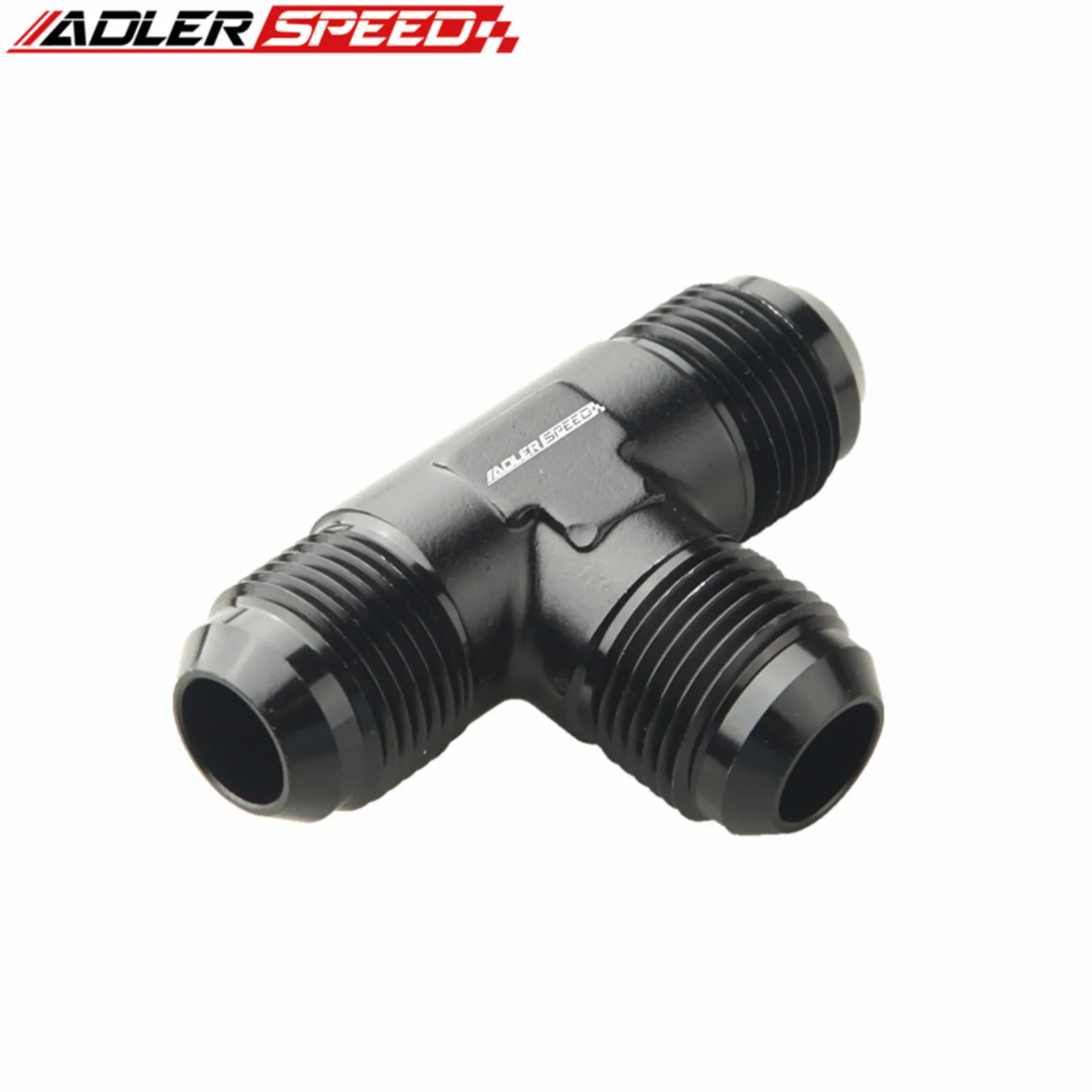 Universal AN3/4/6/8/10/12 Aluminum Alloy AN Male Thread Flare Tee Union T Pipe Fuel Hose Fitting Adapter Black/Blue