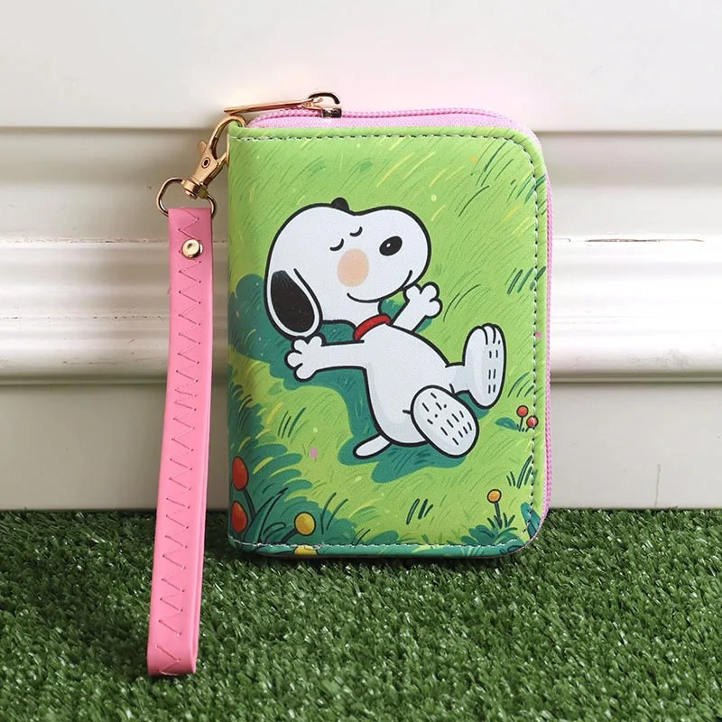 Cartoon Cute Snoopy Portable Card Bag To Store Fashionable Popular Small Bags for Men and Women Back-to-school Coin Purses