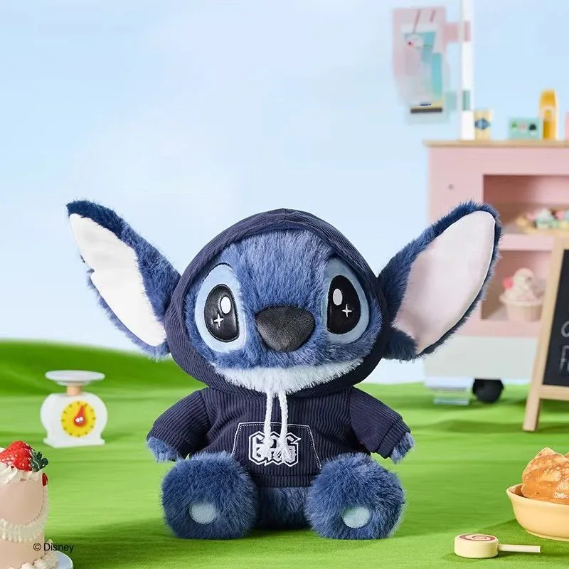 

Stitchs Plush Toy with Hoodie and Overalls Cute Cartoon Stuffed Animal Doll for Kids Collectors Perfect Gift Birthdays Kawaii