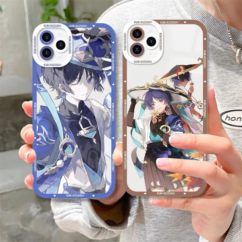 Genshin Impact Phone Case For iPhone 16e 11 12 13 14 15 16 Pro Max Mini 7 8 Plus XS Max Wanderer Neuvillette Furina Soft Cover