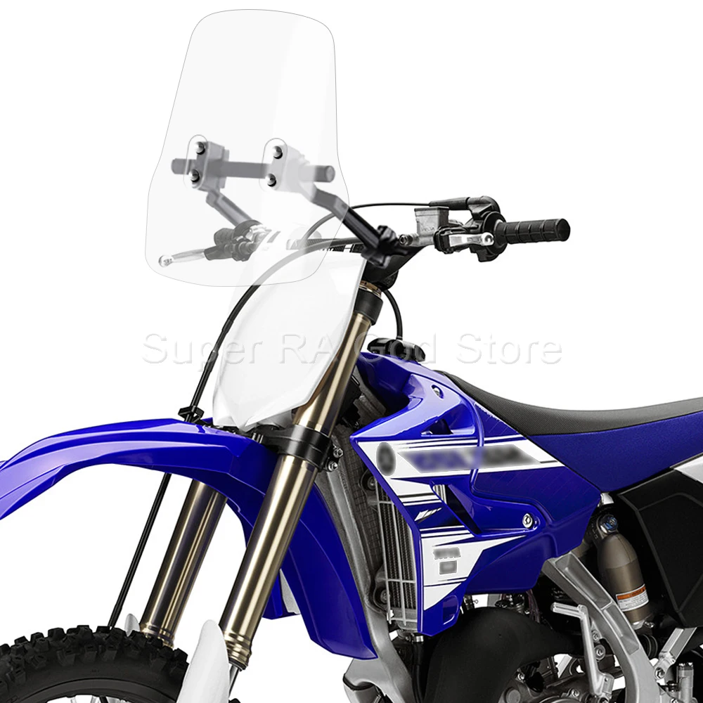 For Yamaha YZ 125 YZ125 Adventure motorcycle front windshield with 12mm navigation bracket tube