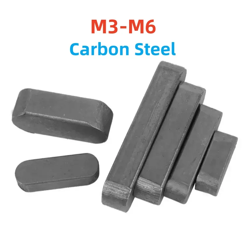 

Плоский ключ из углеродистой стали типа A, дюбель M3 M4 M5 M6, приводной вал, параллельный ключ с круглой головкой