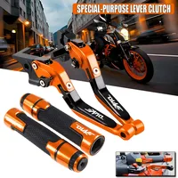 Para DUKE 390/250/200/125 Duke390 2010-2024 Juego de Palancas de Freno y Embrague para Motocicleta, Palancas Plegables con Protector de Manillar DUKE250