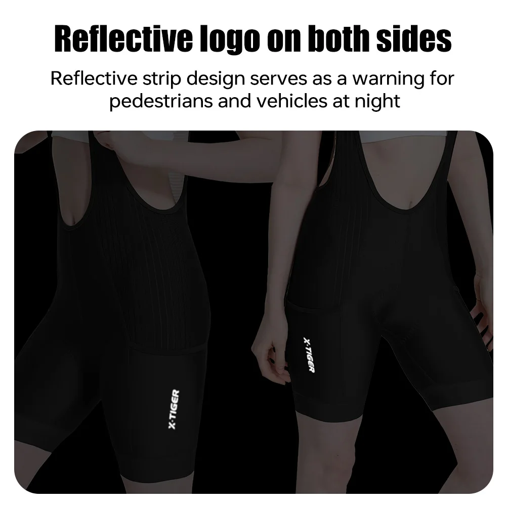 X-TIGER Women's Cycling Bib Shorts High-Waisted Breathable Cycling Bib Shorts P… - Image 4