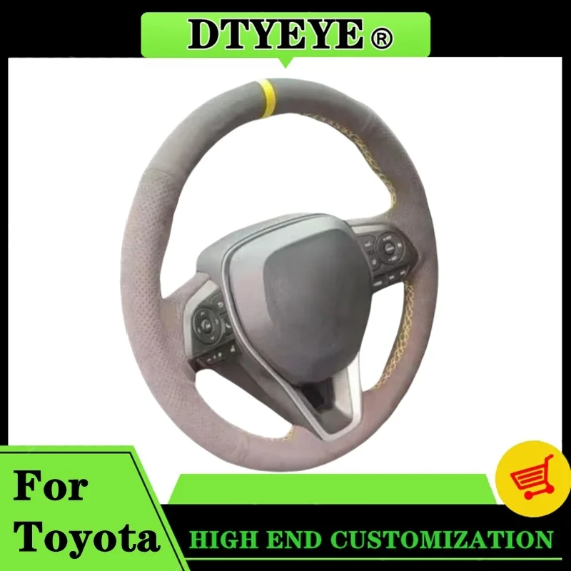 

Car Steering Wheel Cover For Toyota FJ Cruiser Highlander Crown Prado Corolla Custom Comfy Suede Leather Steering Wheel Braid