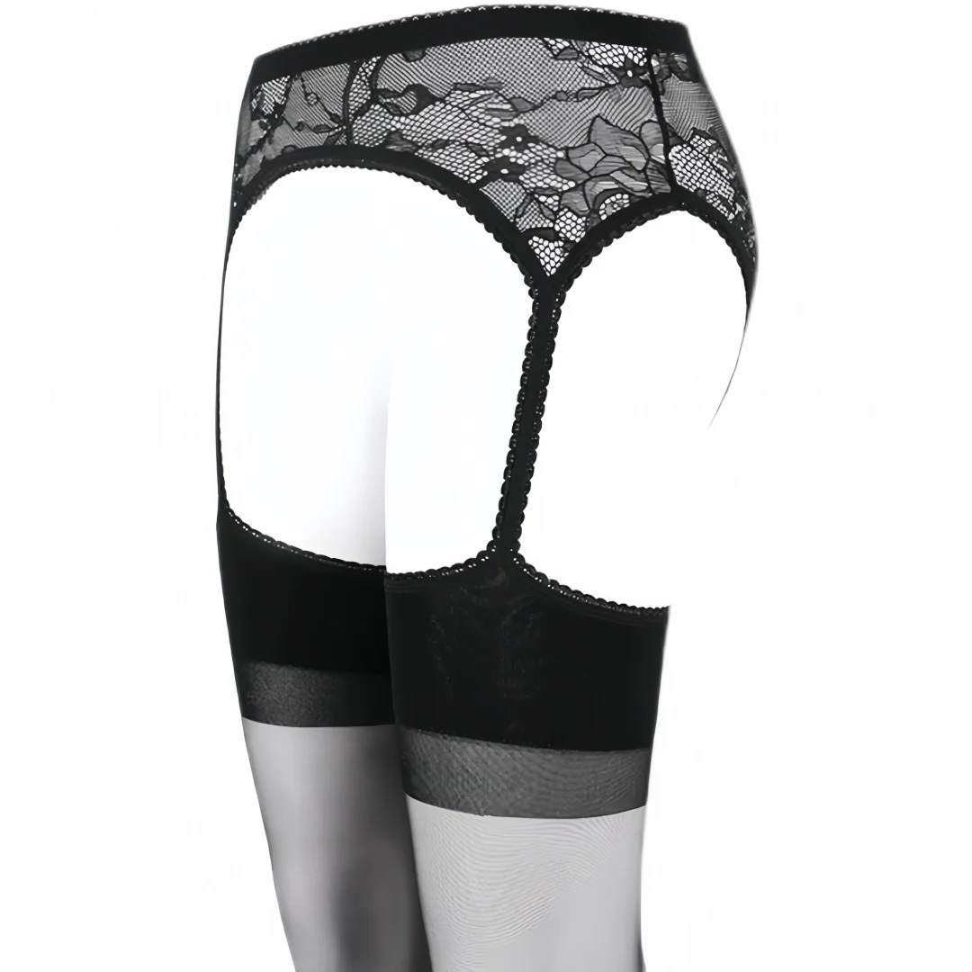 

Soft Top Thigh Over Knee High Long Stockings Sexy Lace flower Body Tights Suspender Garter Belt Lingerie Women Floral Pantyhose