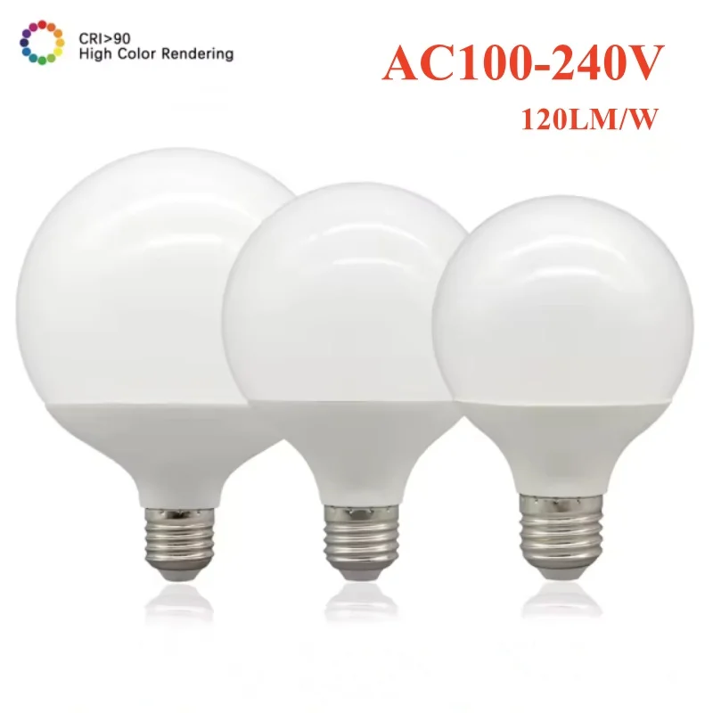 1PCS E27 LED Bulb 15W 20W 25W AC 220V 110V G80 G95 G120 Energy Saving Global Light Lampada Ampoule led Lamp Vanity Light Bulbs