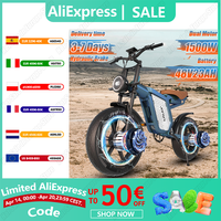 JANSNO X60 Electric cycle 1500W twin Motor 48V23AH Battery Hydraulic clutch e-Bike 20*4.0 Inch Fat fire Off-road Electric Bike