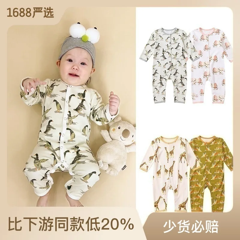 

Jenny&Dave 2023 New Baby Spring and Autumn Clothes Newborn Cotton Baby jumpsuit Autumn Clothes Long sleeved Climbing Clothes Pre