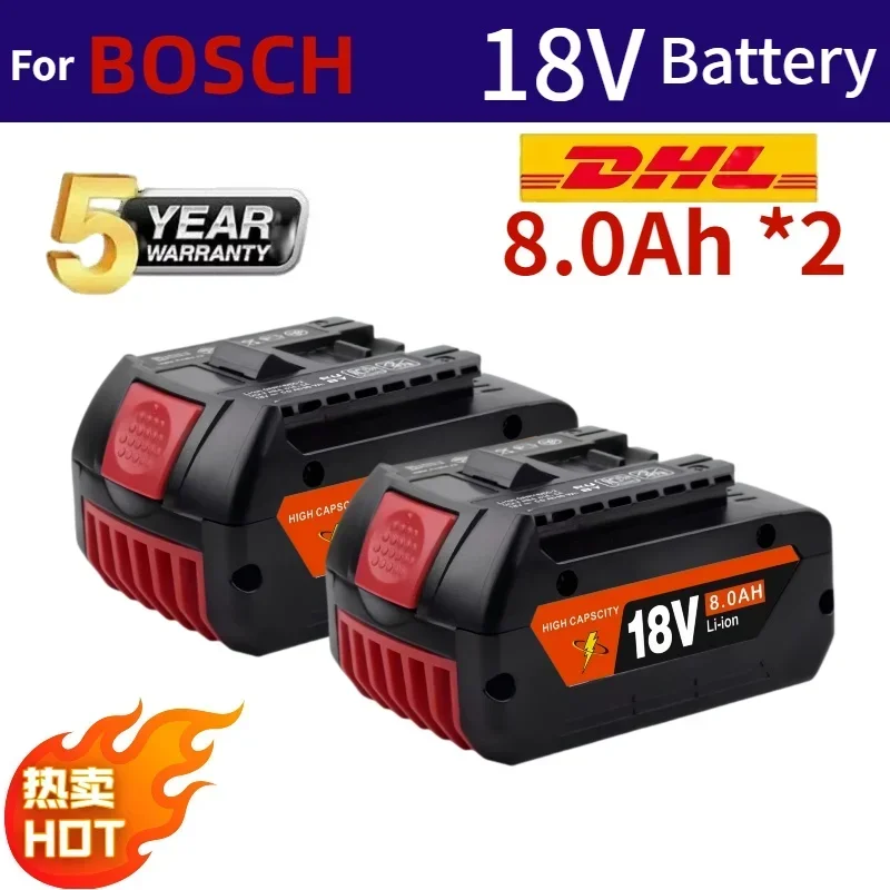 ⚡ ⚡ NEW18V 10Ah Li-Ion Oplaadbare Batterij Draagbare Backup Power Tool Batterij voor Bosch 12000 mah met Indicatielampje BAT609 ? ?