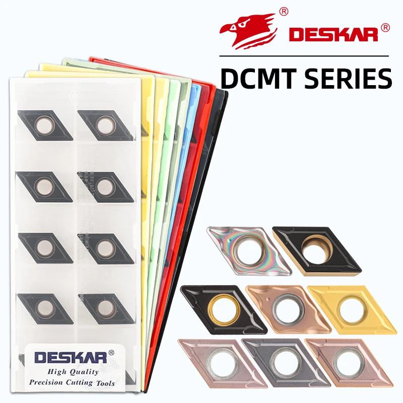 DCMT070204 DCMT070208 DCMT11T304 DCMT11T308 Токарная вставка DCMT Твердосплавные вставки Лезвие токарного станка с ЧПУ для токарного станка из нержавеющей стали