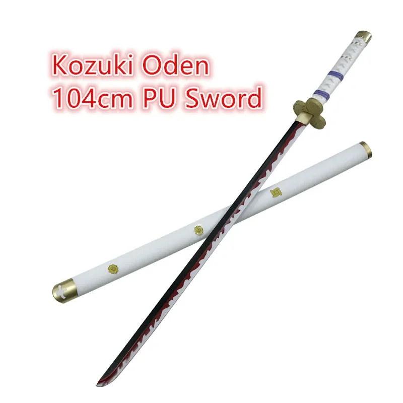 Anime 1:1 Cosplay Sword Sword Roronoa Zoro Wado Ichimonji Sword Weapon Katana Safety PU Ninja Knife Samurai 104cm