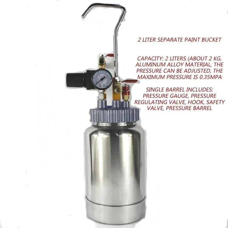 

2026 Small 220v 2 L Thickened Spray Can Container Spray Paint Pressure Barrel Separate Pressure Barrel Colorful Paint Spray Gun