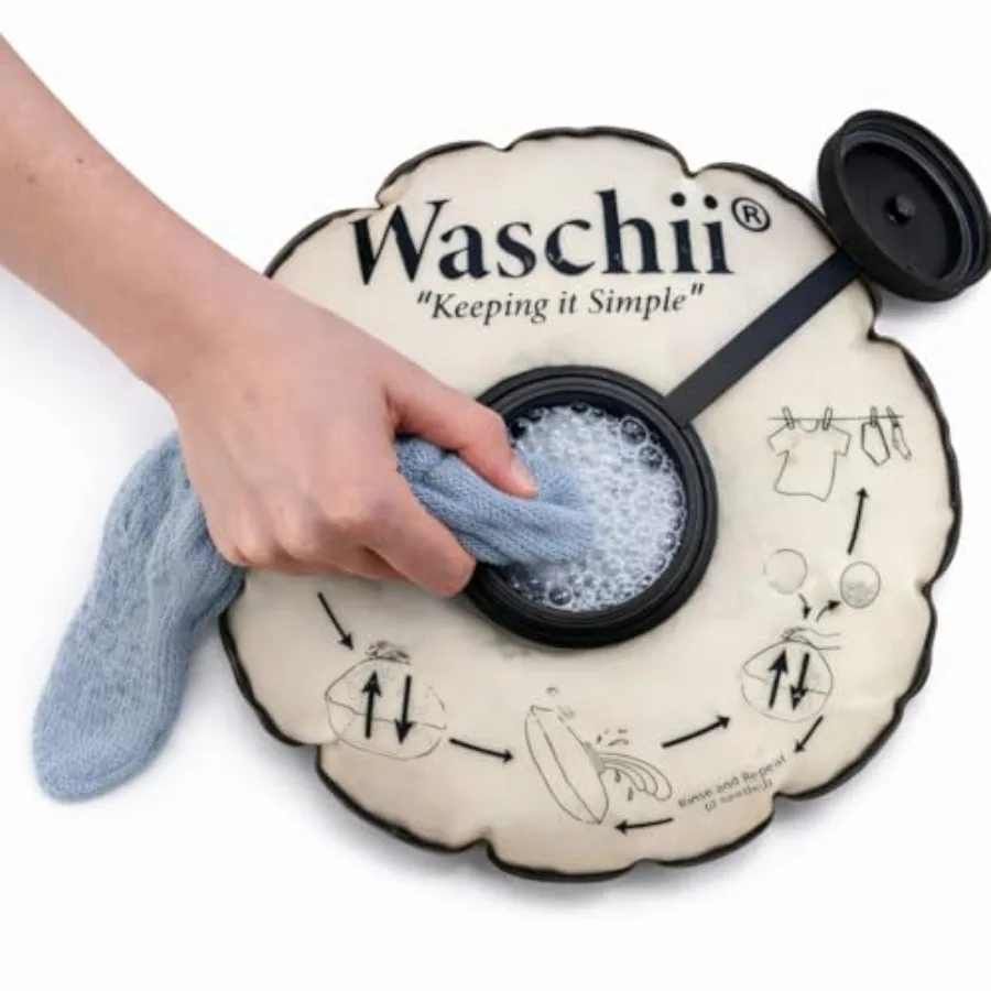

Pocket-Sized Travel Clothes Washer for Camping Hostels and Vanlife Compact Leakproof Eco-Friendly No Power or Sink Needed