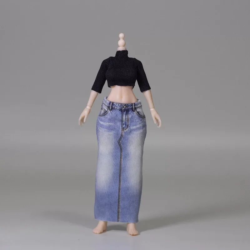 1/12 Maßstab Actionfiguren-Kostümset, elastisches T-Shirt mit halben Ärmeln, langer Rock für 6'' TBL ANT SHF Schneckenmuschel-Puppe, Dekoration – Detail 4