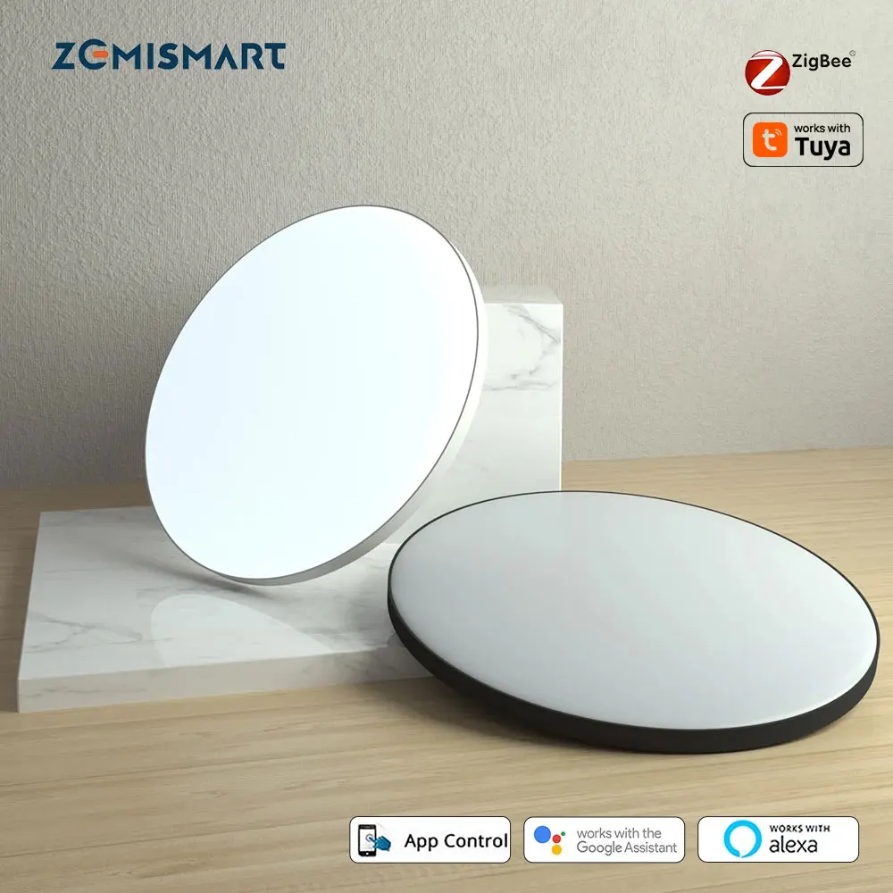 Zemismart زيجبي 24 واط الذكية LED ضوء السقف عكس الضوء RGBCW مصباح الحمام العمل مع تويا اليكسا جوجل المنزل Homekit