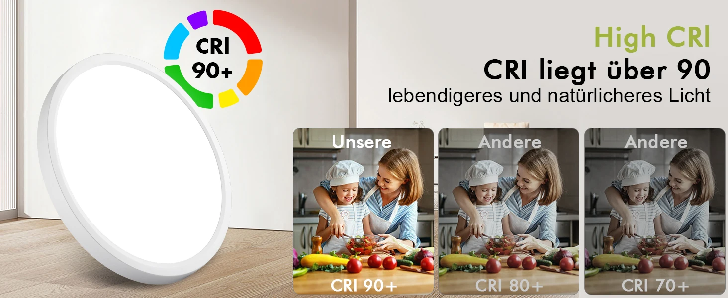 LED-Deckenleuchte mit Radar-Bewegungssensor, 18W 1800LM IP44 4000K Neutralweiß, Ultraflach Ø23cm für Flur, Treppe, Keller – Detail 6