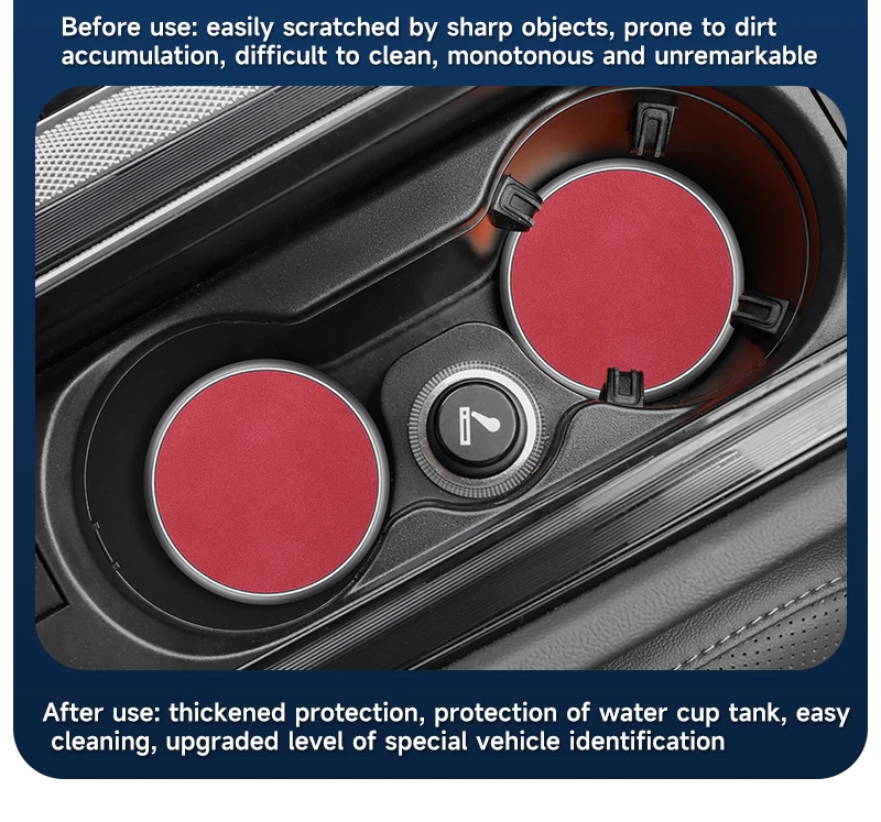 1PC/2PCS 7 Farben Auto Untersetzer Tasse Halter Matten Kreative Anti Slip Pads Auto Innen Zubehör für Die Meisten Tassen 7cm Universal – Detail 6