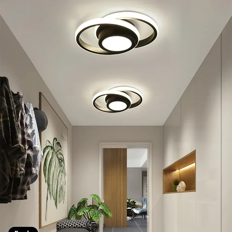 Modern LED Aisle Ceiling Light Minimalist ceiling Lamp Black White Lamp For Entryway Closet Cloakroom Led Ceiling Fixture Luster