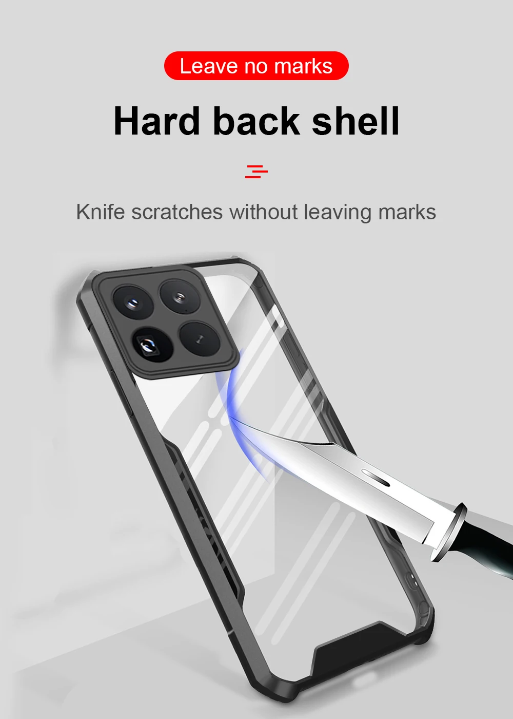 حافظة هاتف لهاتف Xiaomi Mi 15 Pro 15Pro 14T 13T 12T 11T Pro غطاء مقاوم للصدمات من الأكريليك الشفاف على Xiaomi15 14TPro 13TPro Shell