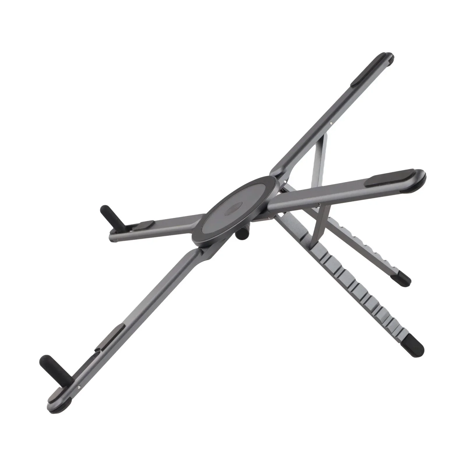 Adjustable Portable Aluminum Laptop Stand with Magnetic Phone Holder for Video Streaming For Travel Work and Study