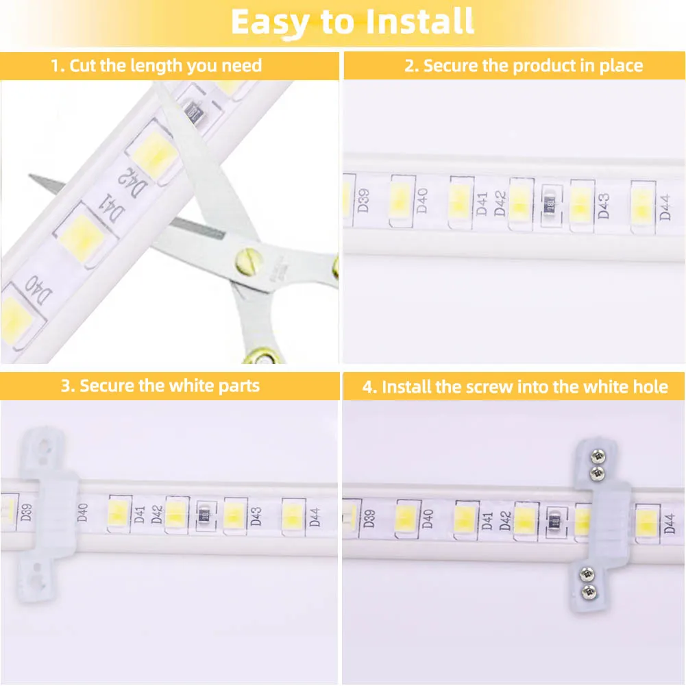 Imagem -06 - Impermeável Led Strip Lights com Plug ue Quarto Cozinha Varanda Ip67 Branco Quente Branco Frio 220 Volts 5730 m m m m 10 m