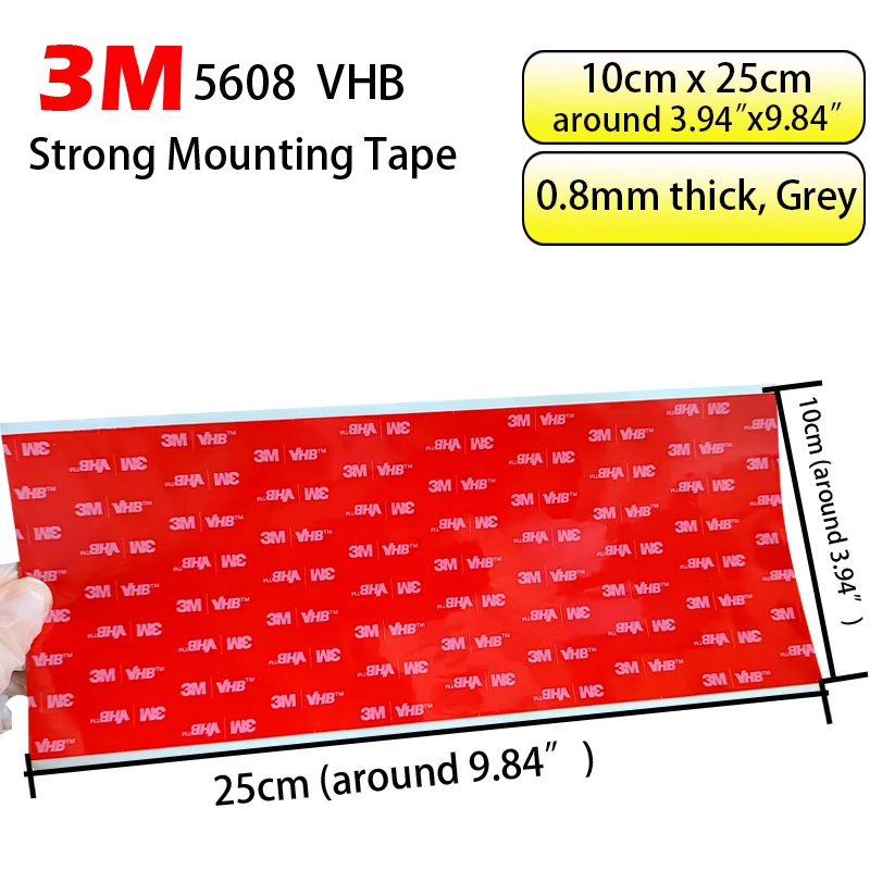 Super Strong 3M VHB 5608 Double Sticky Foam Mounting Tape, 10cmx20cm ( 3.94