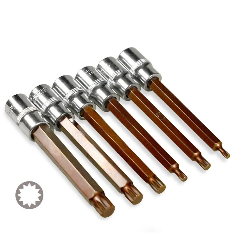 

140mm 1/2'' Socket Adapter 12 Point Screwdriver Bit For 1/2'' Ratchet Wrench Home DIY Auto Parts Repair M5 M6 M8 M10 M12 M14