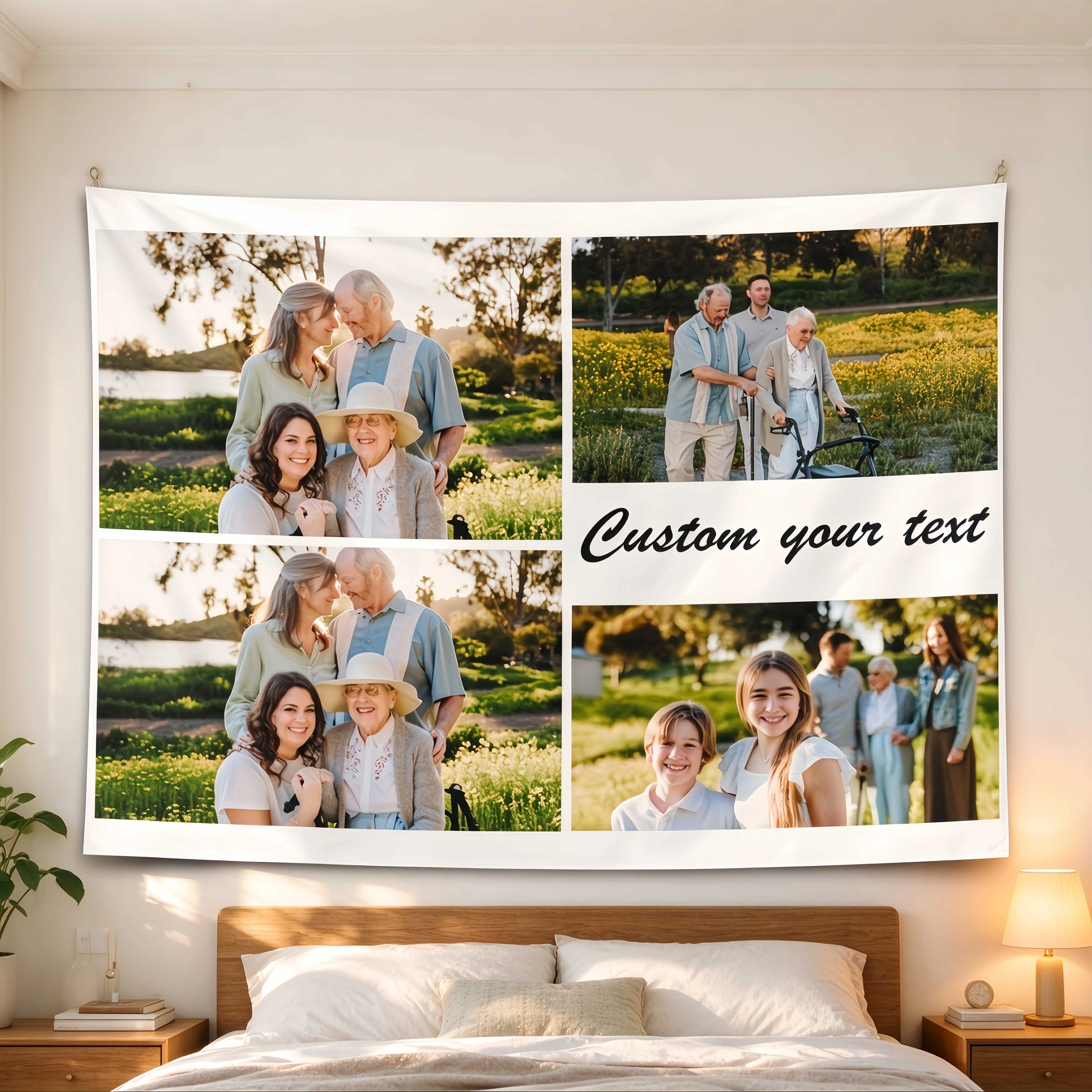 Custom Photo Tapestry Soft Lightweight Personalized Family landscape Pet Photo Custom Backdrop Home Wall Decor Party Banner