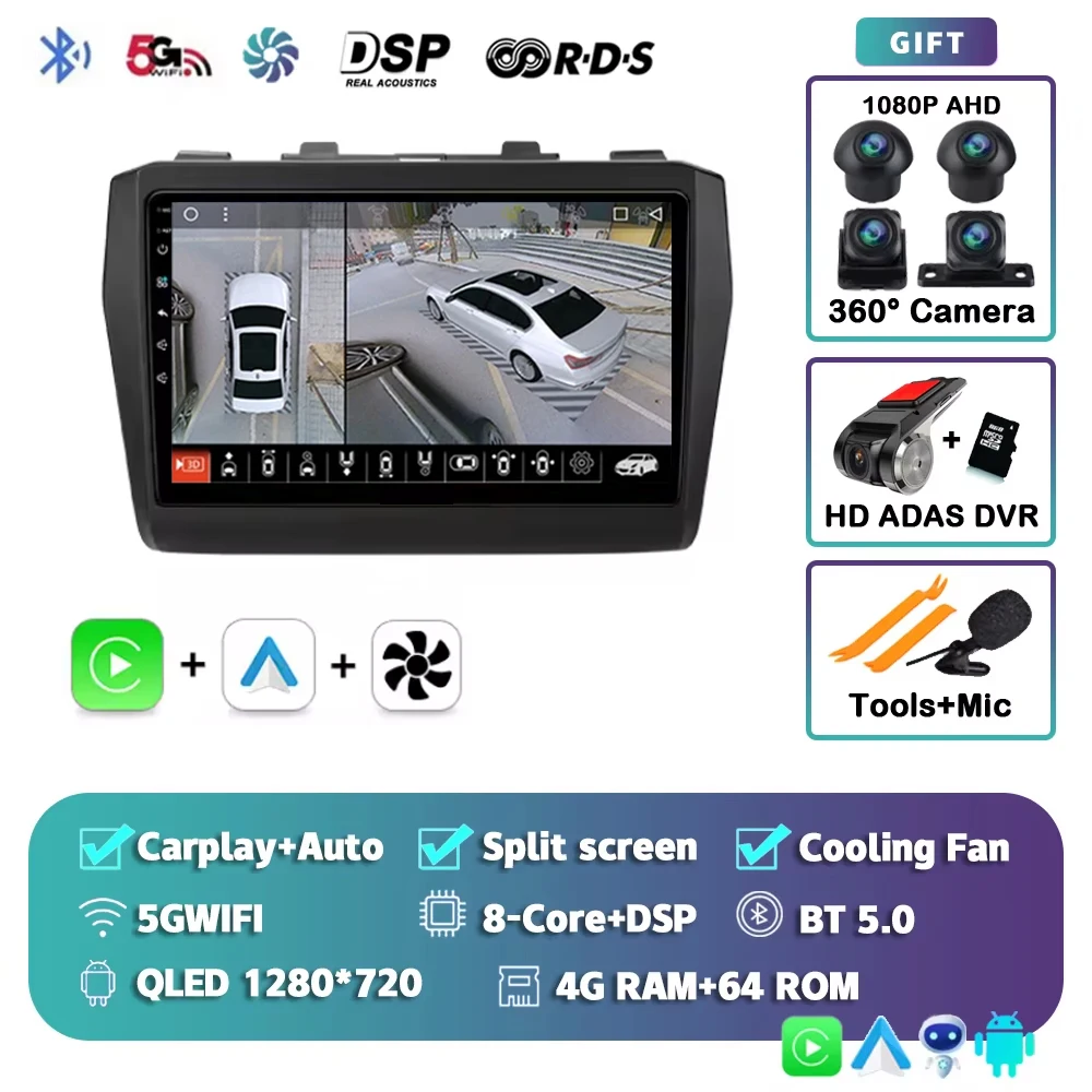Android 16 autoradio voor Suzuki Swift 2017 2018 2019 2020 2021 draadloze Carplay Android Auto audio multimediaspeler 2 Din