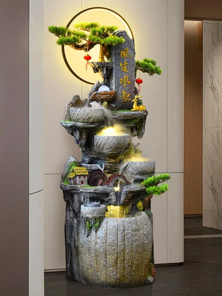 

Rockery flowing water fountain living room circulating water transfer ball ornament