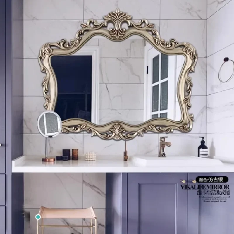 Salon Wall Mirror Hanging Bathroom Adhesive Shower Irregular Mirror Portable Funky Nordic Service Spiegel Wand Home Products