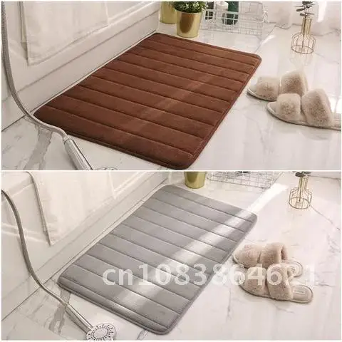 Home Modern Simple Non-slip Floor Mats 60x40cm Quick Drying Bathroom Carpet Super Absorbent Bath Mat Oil-proof Kitchen