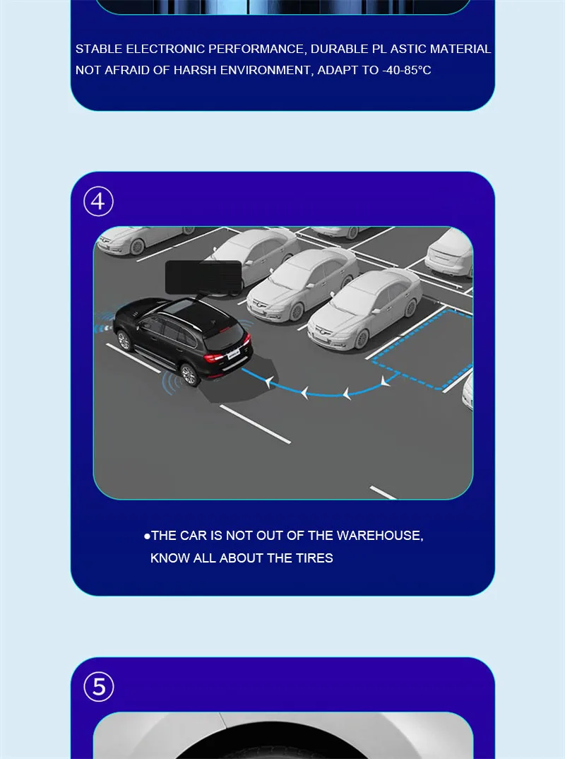 2022 New High quality tire pressure monitor is a universal external wireless tire pressure and tire temperature detection TPMS