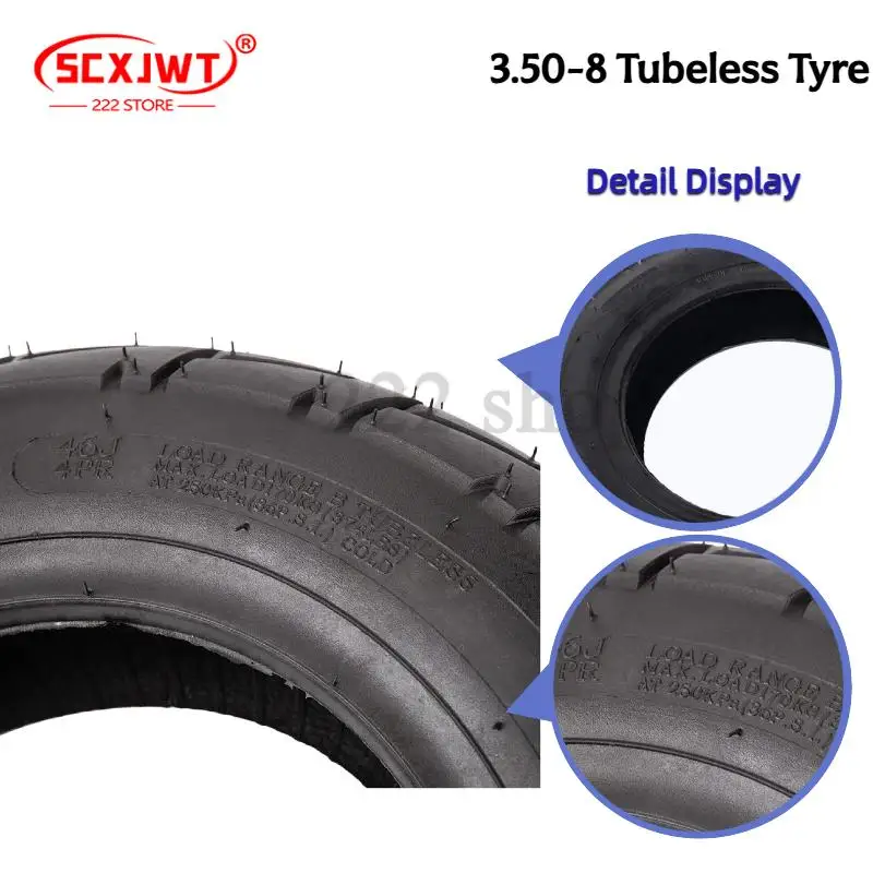 

Вакуумная шина 3,50-8 подходит для небольших мотоциклов с 8-дюймовыми колесами, электрические трехколесные велосипеды, квадроциклы, мини-автомобили и некоторые тележки