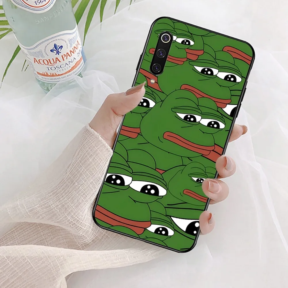 Funny Sad Frog pepe meme Phone Case For Xiaomi Mi 5X 8 9 10 11 12 lite pro 10T PocoX3pro PocoM3 Note 10 pro lite