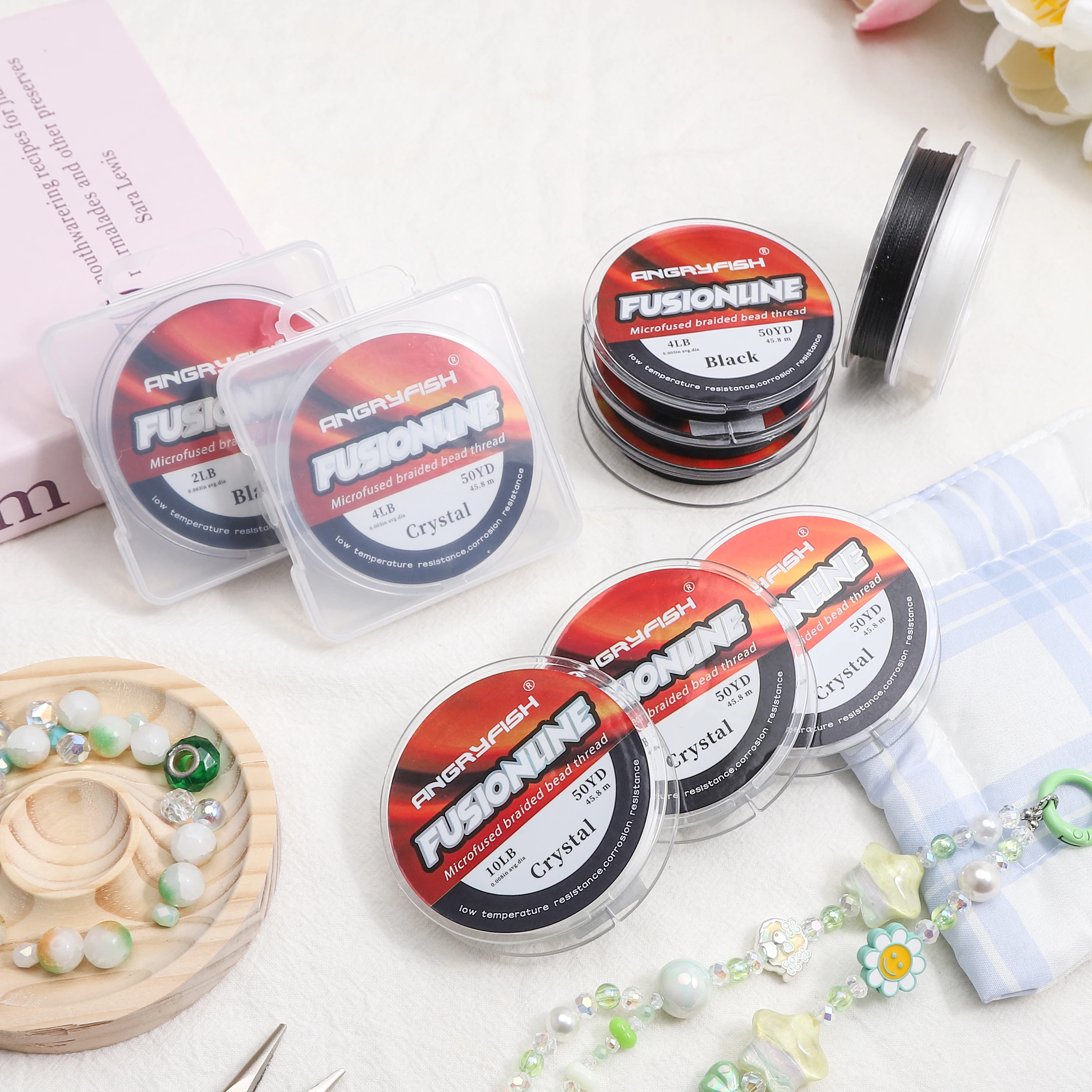 1roll 100m 0.15mm Fire Line Beading Thread White DIY Jewelry Making Supplies Bracelet Necklace Cord String Accessories Findings