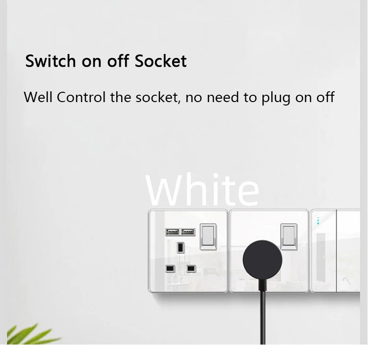 Tempered glass UK wall switch and socket 24