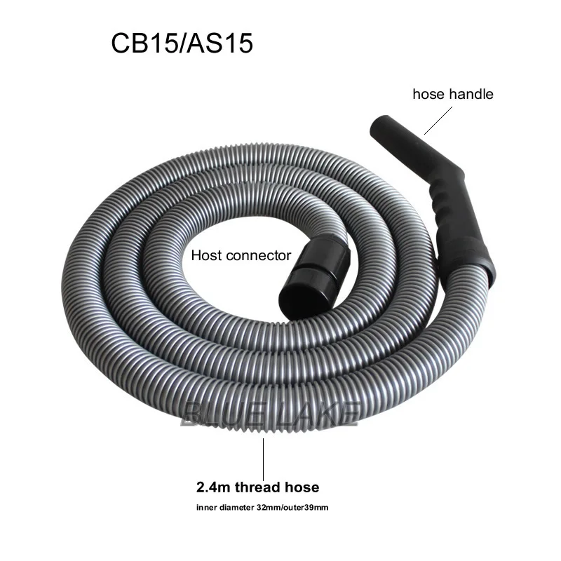 jieba CB15L Industrial vacuum cleaner hose connector/brush sets  length 2.4m for Host interface 50mm  vacuum cleaner parts