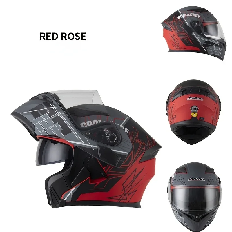 

Full Face Motorcycle Helmet with Quick Release Lens Base and Adjustable Vent - Unisex Motorbike Safety Helmet, ABS Material