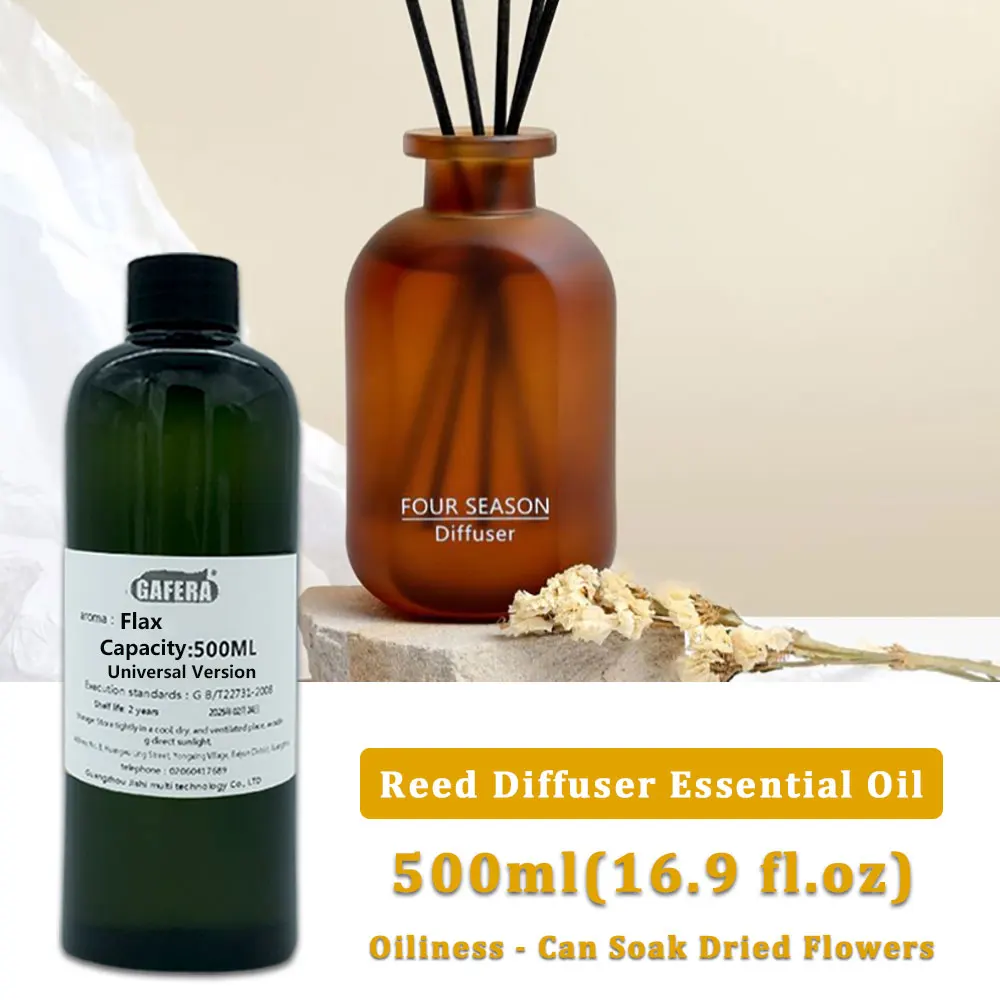 

Эфирные масла GAFERA 500 мл (16,9 жидких унций) Лён/Шератон - для диффузоров с палочками и бездымной ароматерапии, сменное ароматическое масло для диффузора