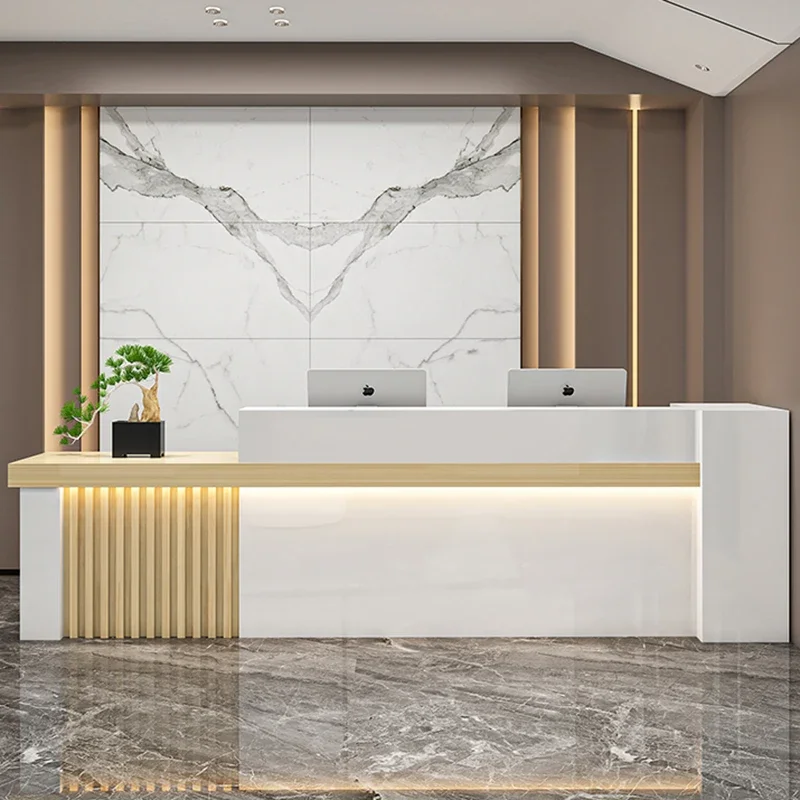 Designer Reception Counter Folding Office Chairs Salon Customer Center Desk Cash Register Aesthetic Masa Commercial Furniture