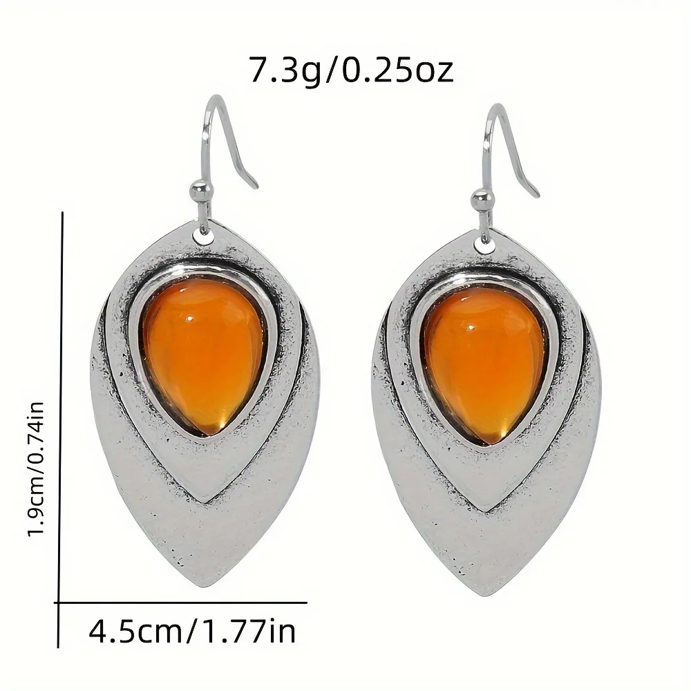 أقراط رياح عرقية عتيقة للنساء ، مجوهرات بسيطة ، هندسية قبلية ، إكسسوارات يومية ، زوج واحد